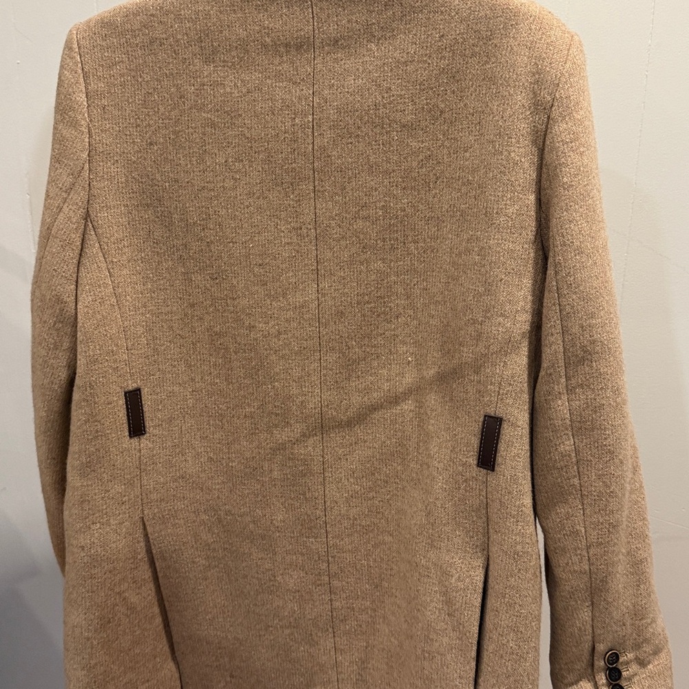 Women's Tan Wool Blend Coat - Picture 6 of 6